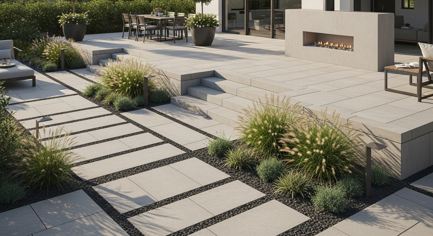 Применение керамогранита для оформления ландшафтного дизайна