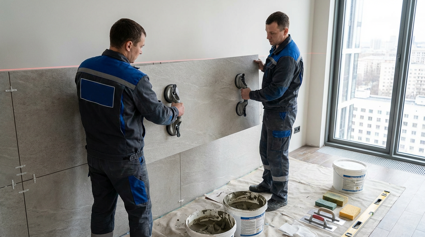 Крупноформатный керамогранит: в чем плюсы и как использовать в интерьере