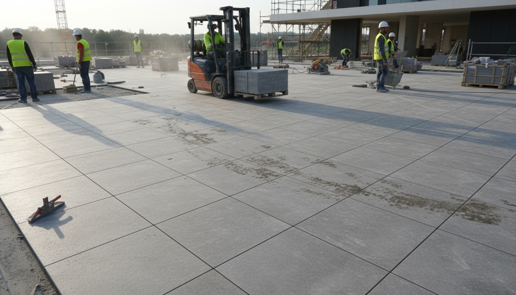 Укладка на улице