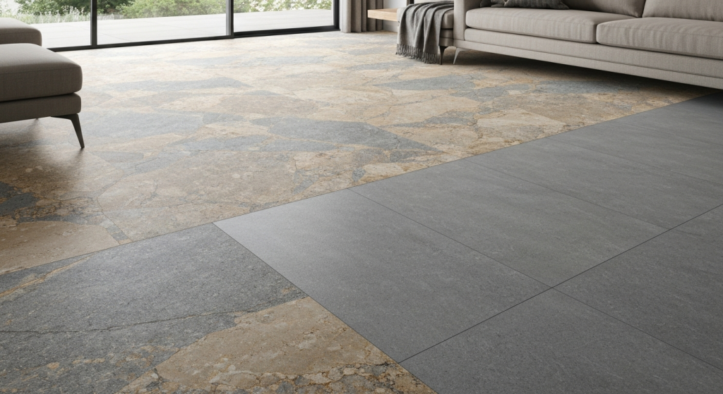 Керамогранит разной фактуры