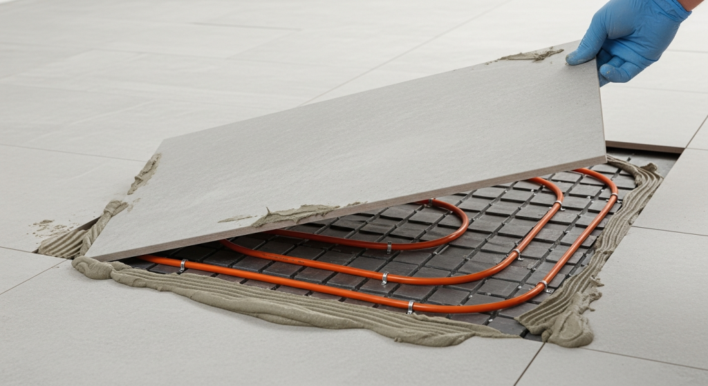 Укладка на теплый пол