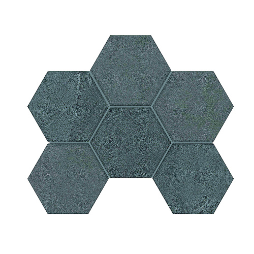 Мозаика LN03/TE03 Hexagon Luna Anthracite 285x250 неполированная