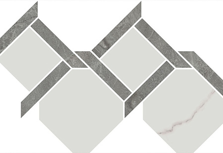 Керамогранит Kerama Marazzi Риальто белый серый 480х295 Лаппатированная
