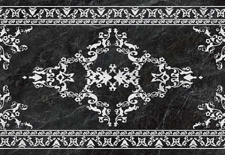 Керамогранит SG592702R Риальто серый тёмный декорированный лаппатированный 2385х1195х11