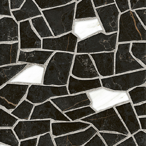 Керамическая плитка Керамин Барселона 5Д тип 1 750х250 черная глянцевая