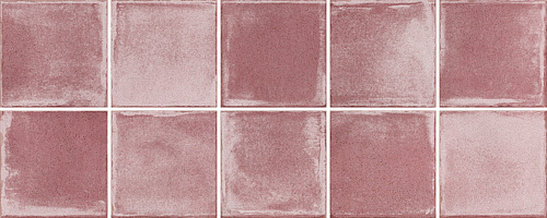 Керамическая плитка Керамин Марсала 5 500х200 красная глянцевая