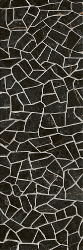 Керамическая плитка Керамин Барселона 5Д 750х250 черная глянцевая
