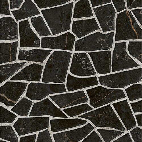 Керамическая плитка Керамин Барселона 5Д 750х250 черная глянцевая