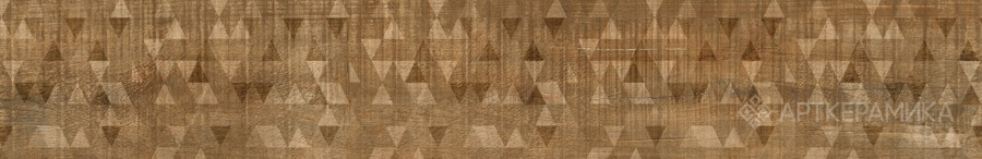Керамогранит Wood Ego Decor Brown (Вуд Эго Декор коричневый) 1200x195 SR структурный