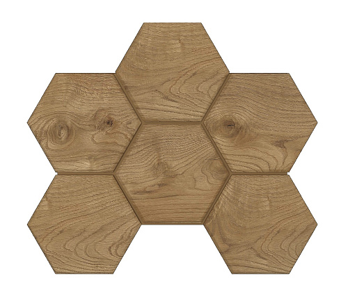 Мозаика SI04 Hexagon Selection Walnut 285x250 неполированная