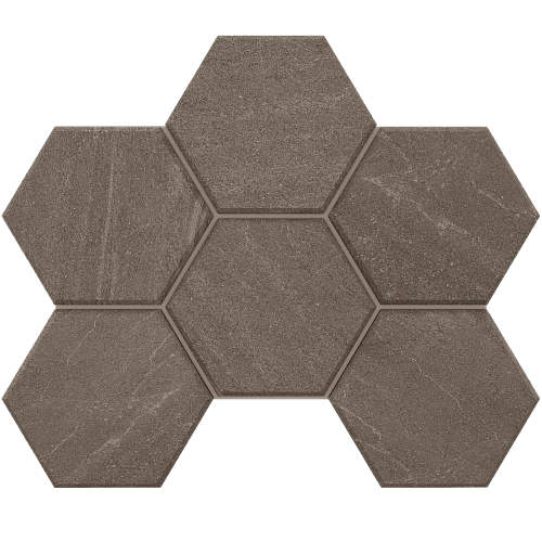Мозаика GB03 Hexagon Gabbro Anthracite 285x250 неполированная