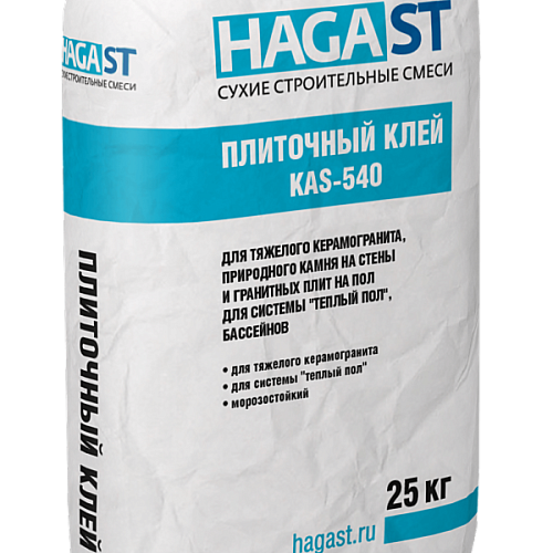 HAGA-ST KAS-540 клей усиленный для керамогранита и камня, класс C1, 25 кг