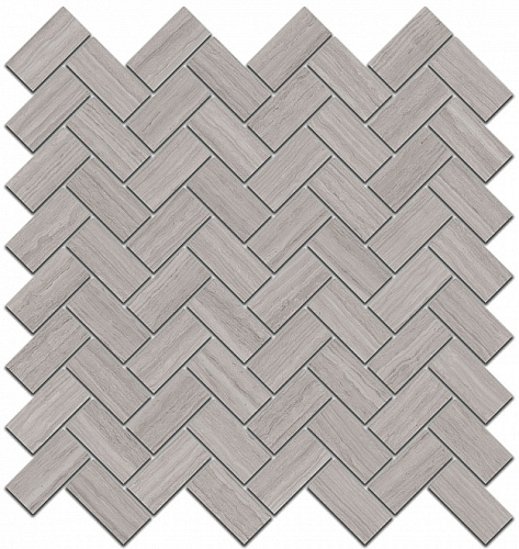 SG190\002 Керамический декор мозаичный Грасси серый мозаичный 315х300х11