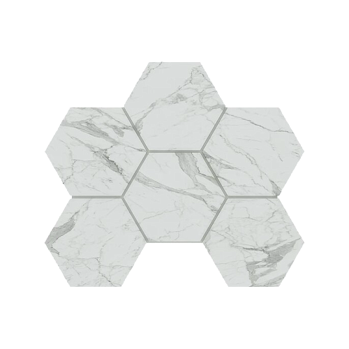 Мозаика MN01 Hexagon Montis White 285x250 полированная
