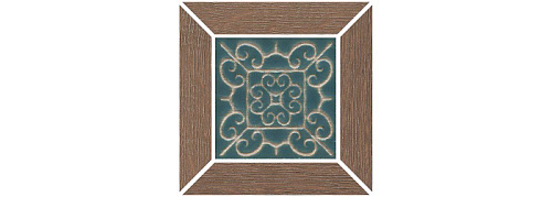 Декор Тровазо наборный коричневый матовый 13х13