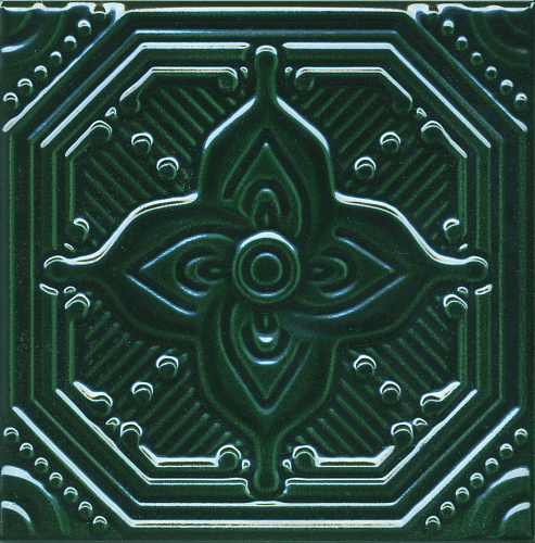 SSA003 Декор Салинас зеленый глянцевый 150х150х6,9