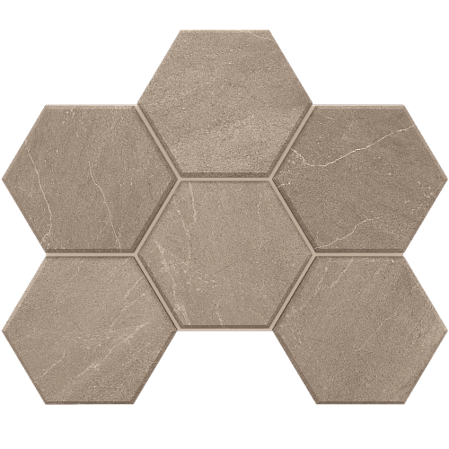 Мозаика GB02 Hexagon Gabbro Grey 285x250 неполированная