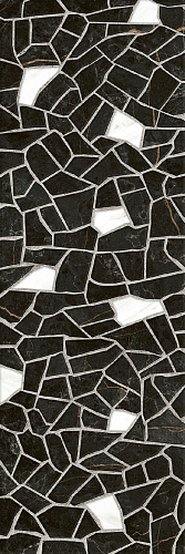 Керамическая плитка Керамин Барселона 5Д тип 1 750х250 черная глянцевая