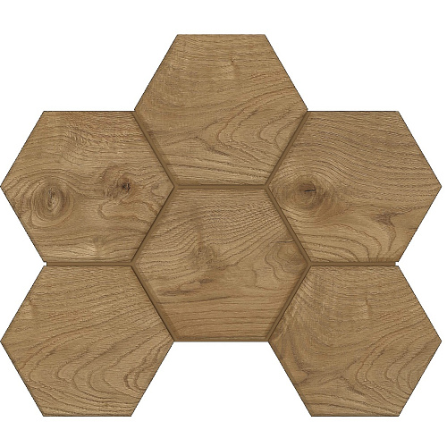 Мозаика SI04 Hexagon Selection Walnut 285x250 неполированная